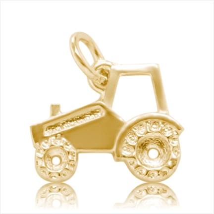 Pingente / Berloque de Formatura em ouro 18 k  750 Trator  - Curso : Agronomia